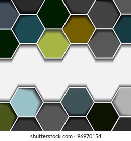 Abstract hexagon border.Vector eps10