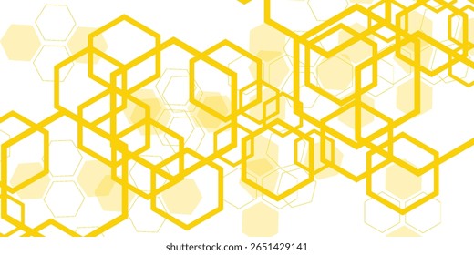 abstract hexagon concept design shape technology white background vector EPS10