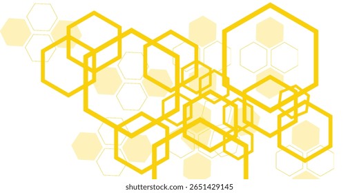 abstract hexagon concept design shape technology white background vector EPS10