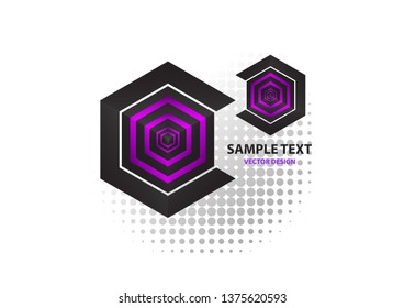 Abstract hexagon and cube. Corporate geometric business logo. Vector illustration for your design.
