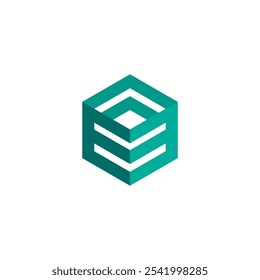 Abstract Hexagon Cube Logo design vector template
