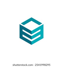 Abstract Hexagon Cube Logo design vector template