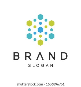 Abstract Hexagon Cube, Modern Technology Logo Design Vector