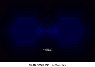 Abstract hexagon dark blue background, wallpaper backdrop, banner website. vector eps