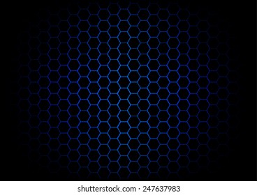 abstract hexagon dark blue background