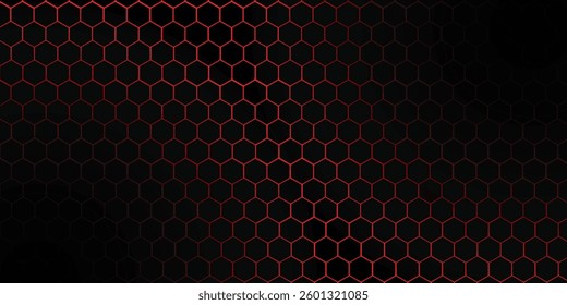abstract hexagon dark red background