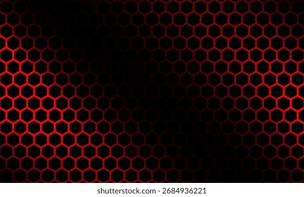 Fondo rojo oscuro del hexágono abstracto