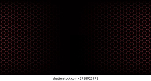 Fondo rojo oscuro del hexágono abstracto