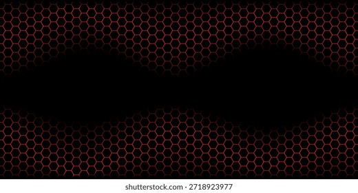 Fondo rojo oscuro del hexágono abstracto