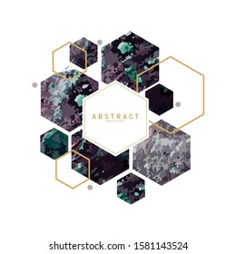 abstract hexagon decorative vector background, retro and trendy, modern background