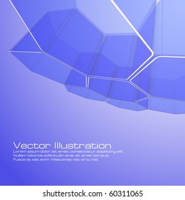 Abstract hexagon design for use as a background