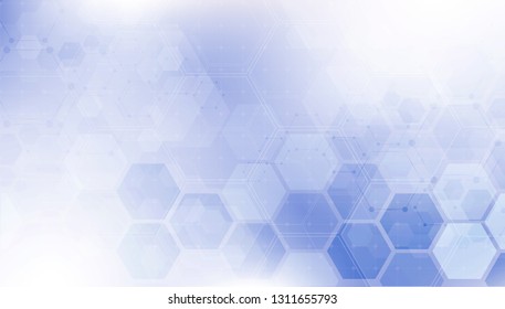 Abstract hexagon or digital technology background. Vector design for science, and medicine. 