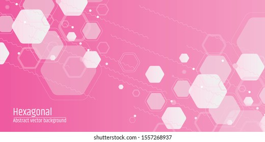 
Abstract hexagon or digital technology background. Vector design for science, and medicine.