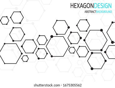 Abstract hexagon or digital technology background. Vector design for science, and medicine.