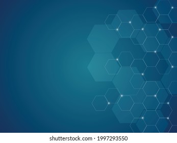 Abstract hexagon  digital technology background