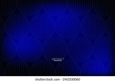 Abstract hexagon digital technology, smooth particle wave, big data techno design concept background wallpaper, vector eps
