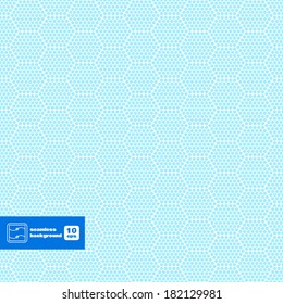 Abstract Hexagon Dots Seamless Background. Vector
