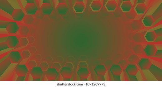 abstract hexagon frame