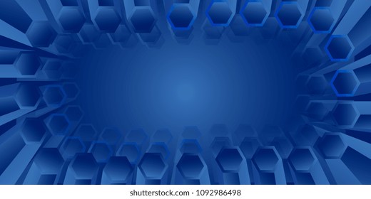 abstract hexagon frame