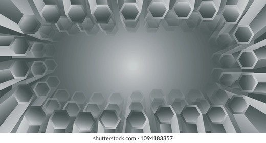 abstract hexagon frame