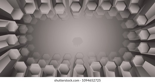 abstract hexagon frame