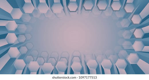 abstract hexagon frame