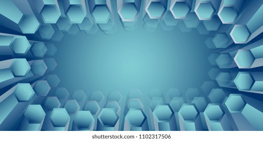 abstract hexagon frame