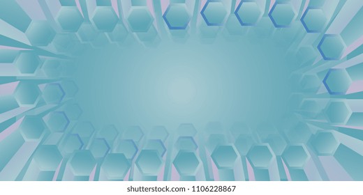 abstract hexagon frame