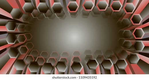 abstract hexagon frame