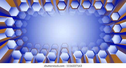 abstract hexagon frame