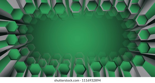 abstract hexagon frame