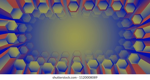 abstract hexagon frame
