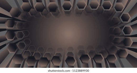 abstract hexagon frame
