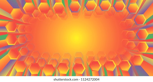abstract hexagon frame