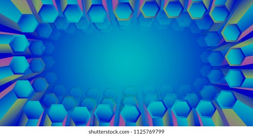 abstract hexagon frame