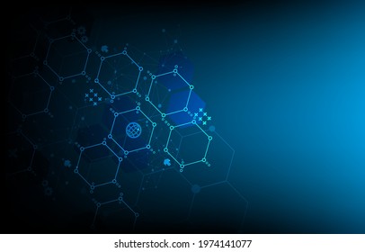 Abstract hexagon futuristic background. Science and technology vector wallpaper