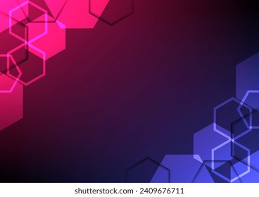 Abstract hexagon futuristic technology background with copy space. For advertising banner tempatation presentation material.