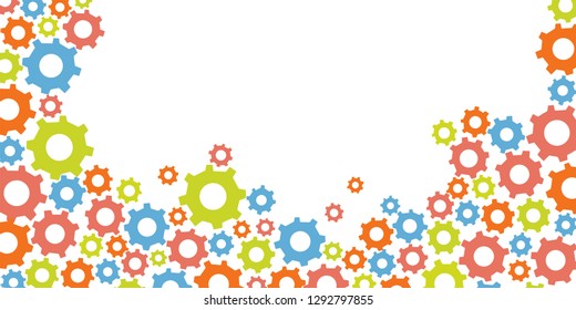 Abstract Hexagon and Gears background