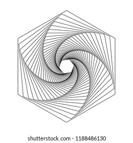 vector de elemento geométrico abstracto hexagonal