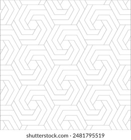 Abstract Hexagon Geometric Line Pattern Background