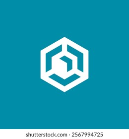 Abstract Hexagon Geometric Logo design vector template