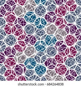 Abstract hexagon geometric pattern. Can be used for wallpaper, pattern fills, textile, web page background, surface textures, Image for advertising booklets, banners.