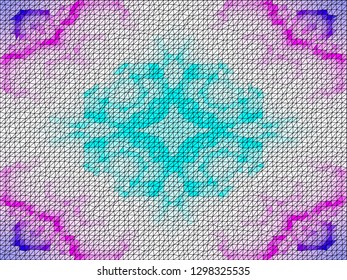 Abstract hexagon geometric seamless pattern. Mosaic background. Vector illustration.