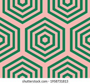 Abstract hexagon geometric seamless pattern. Mosaic background. 