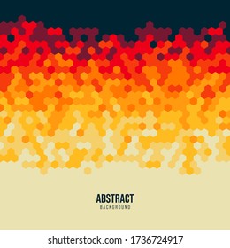 Abstract hexagon geometric shape pattern background modern art style. Graphic design element can be used for backdrop, publication, brochure, flyer, leaflet, book cover, vector illustration