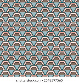 Abstract hexagon geometric shape seamless pattern design