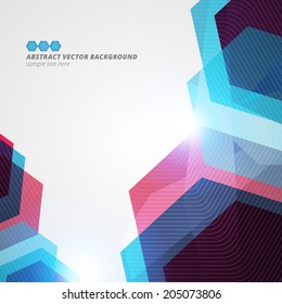 Abstract hexagon geometric vector background
