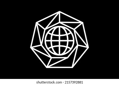 Abstract hexagon geometry vector design
