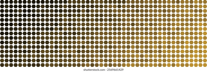 Abstract Hexagon Gradient Pattern: Gold and Brown Hues