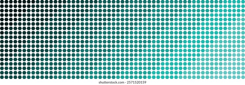 Abstract Hexagon Gradient Pattern: Teal and Aqua Design